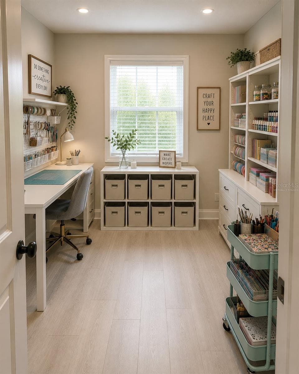 virtually staged as a craft room - 525 HERON POINT WAY, DELAND