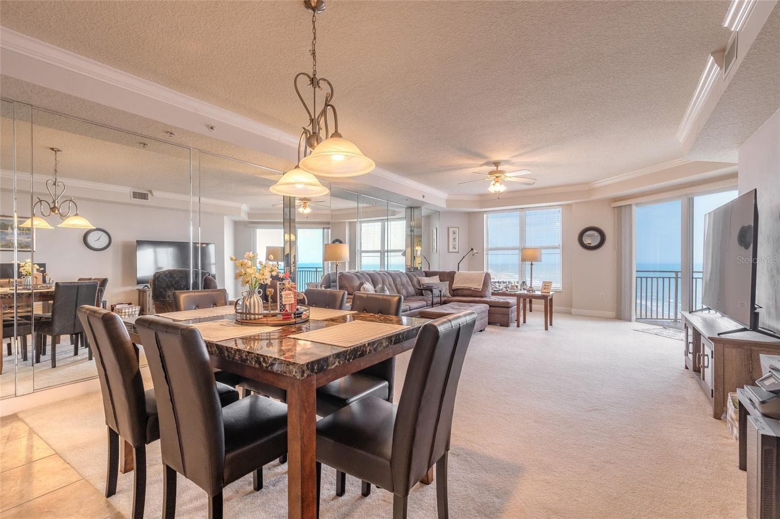 Dining Room - 2403 S ATLANTIC AVE #910, DAYTONA BEACH SHORES