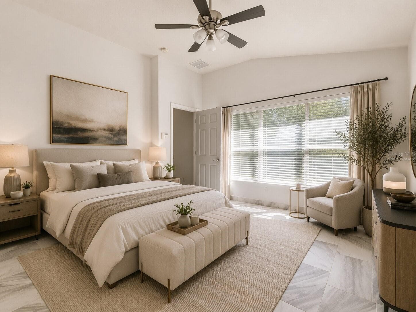 Virtually Staged Primary Bedroom - 2972 SANTA MARIA AVE, CLERMONT