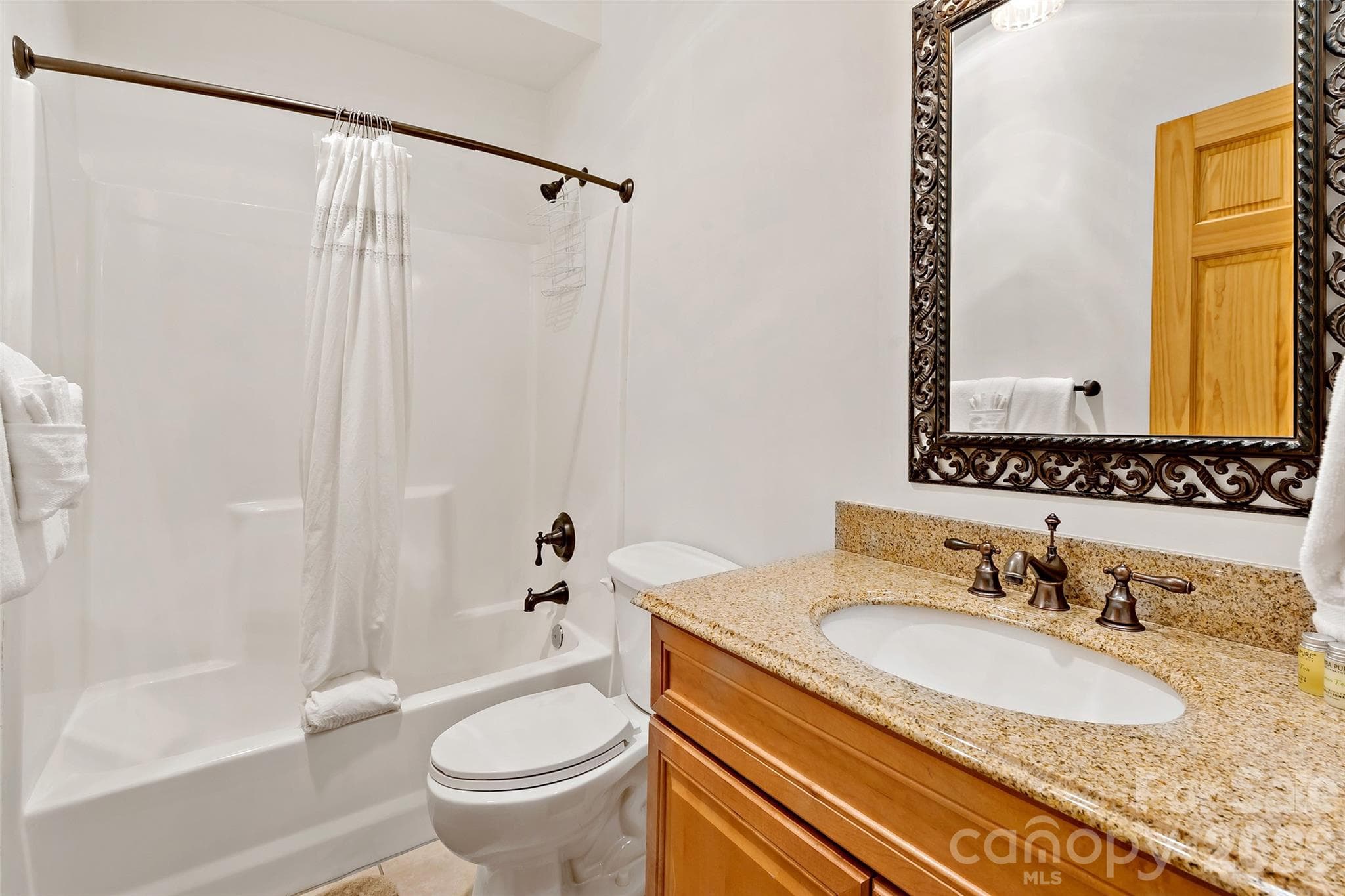 Lower Level bathroom en suite for bedroom 3 - 179 Rock Spring Road, Lake Lure