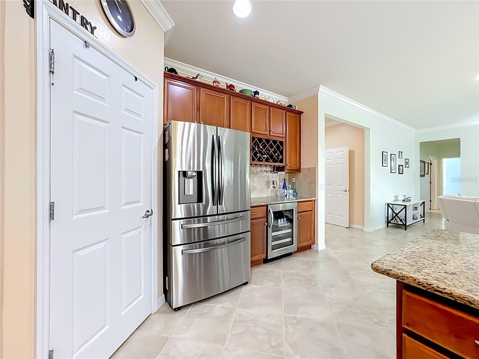 Kitchen with Stainless-Steel Appliances and Pantry - 6149 ABACO DR, SARASOTA