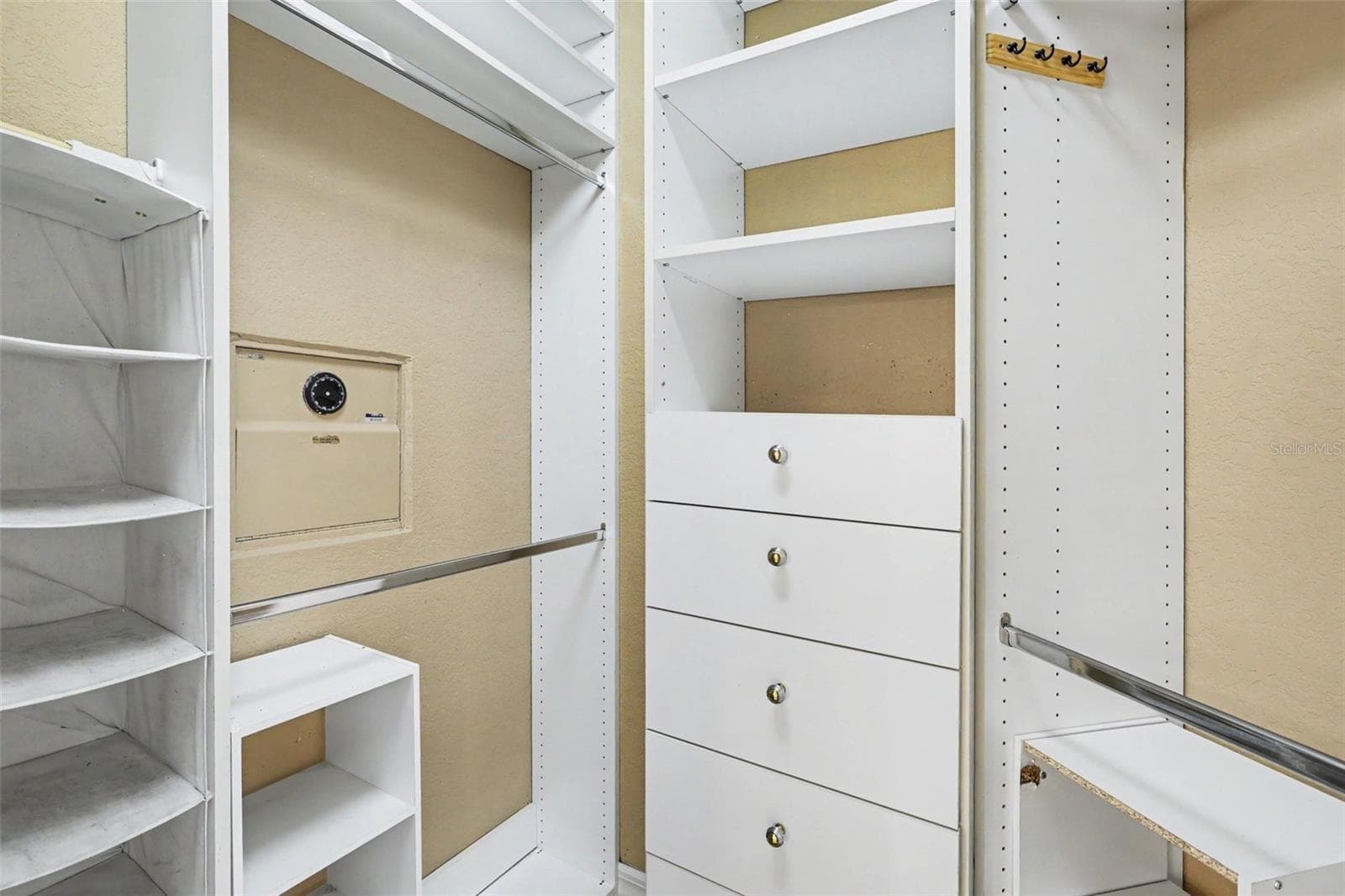 Custom closet with built in safe in Owners Retreat - 2912 HAMPTON PLACE CT, PLANT CITY
