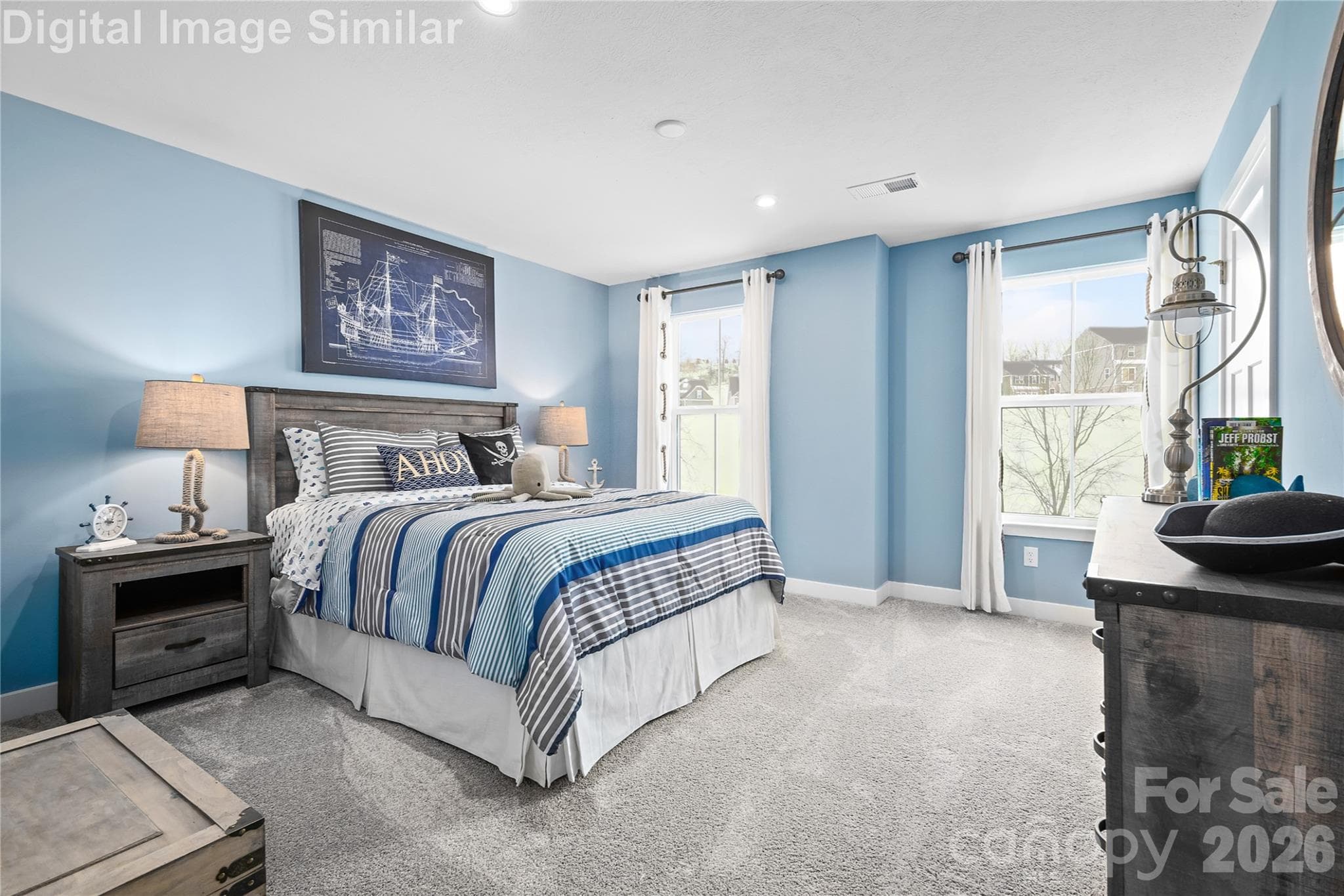 A bright and imaginative space with large windows that invite natural light—perfect for pirate dreams, sunken ships, or whatever your heart desires. Spacious enough to grow with your child or transform into a retreat. - 11194 Emerson Landing Drive, Charlotte