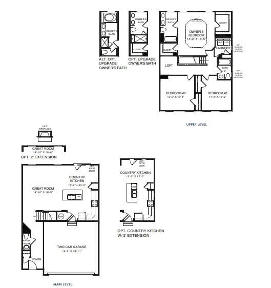 Rosecliff floorplan - 11194 Emerson Landing Drive, Charlotte