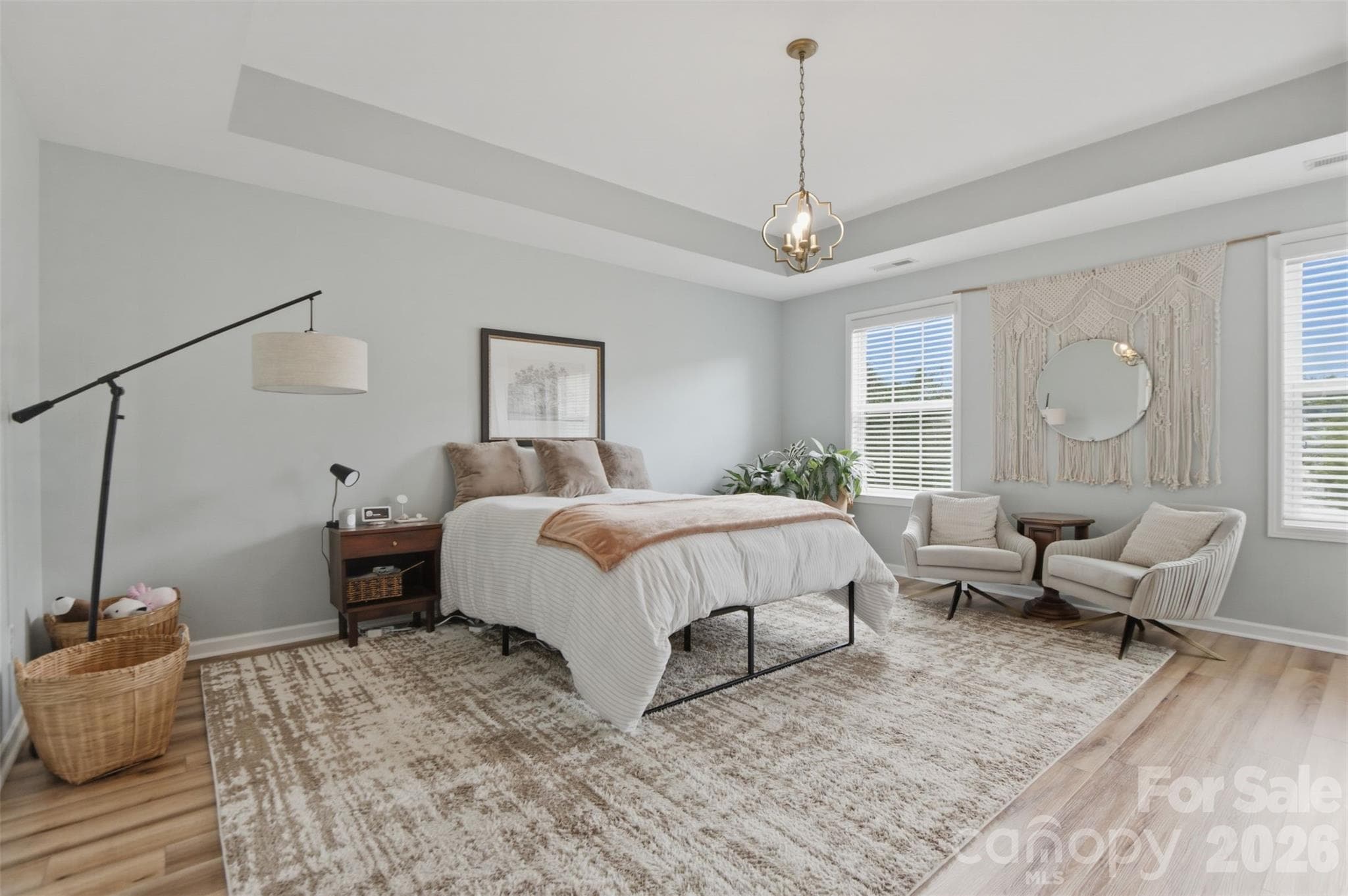 Primary Bedroom with Tray Ceiling - 2002 Canopy Drive, Indian Trail