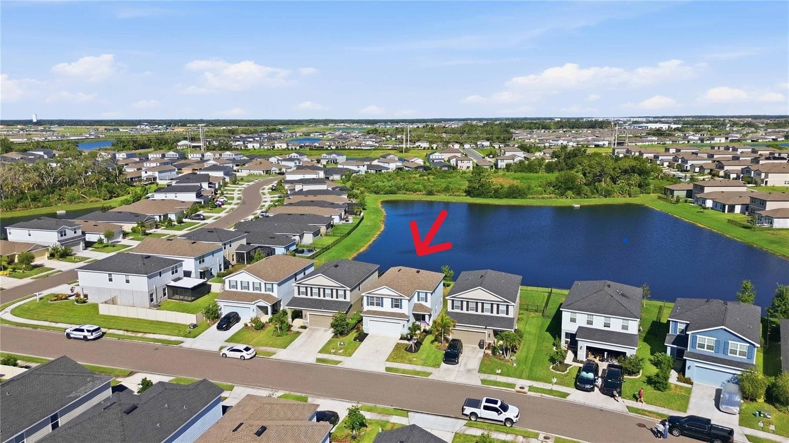 Elevated Front Aerial - 8715 SUNSHOWER PL, PARRISH