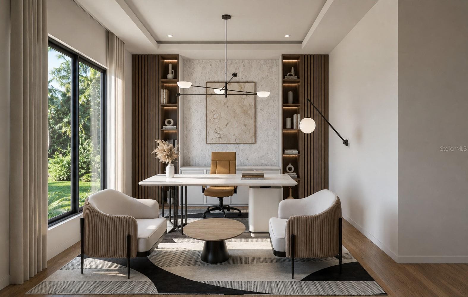 Opulent executive study with built ins - 3406 BAYSHORE BLVD NE, ST PETERSBURG