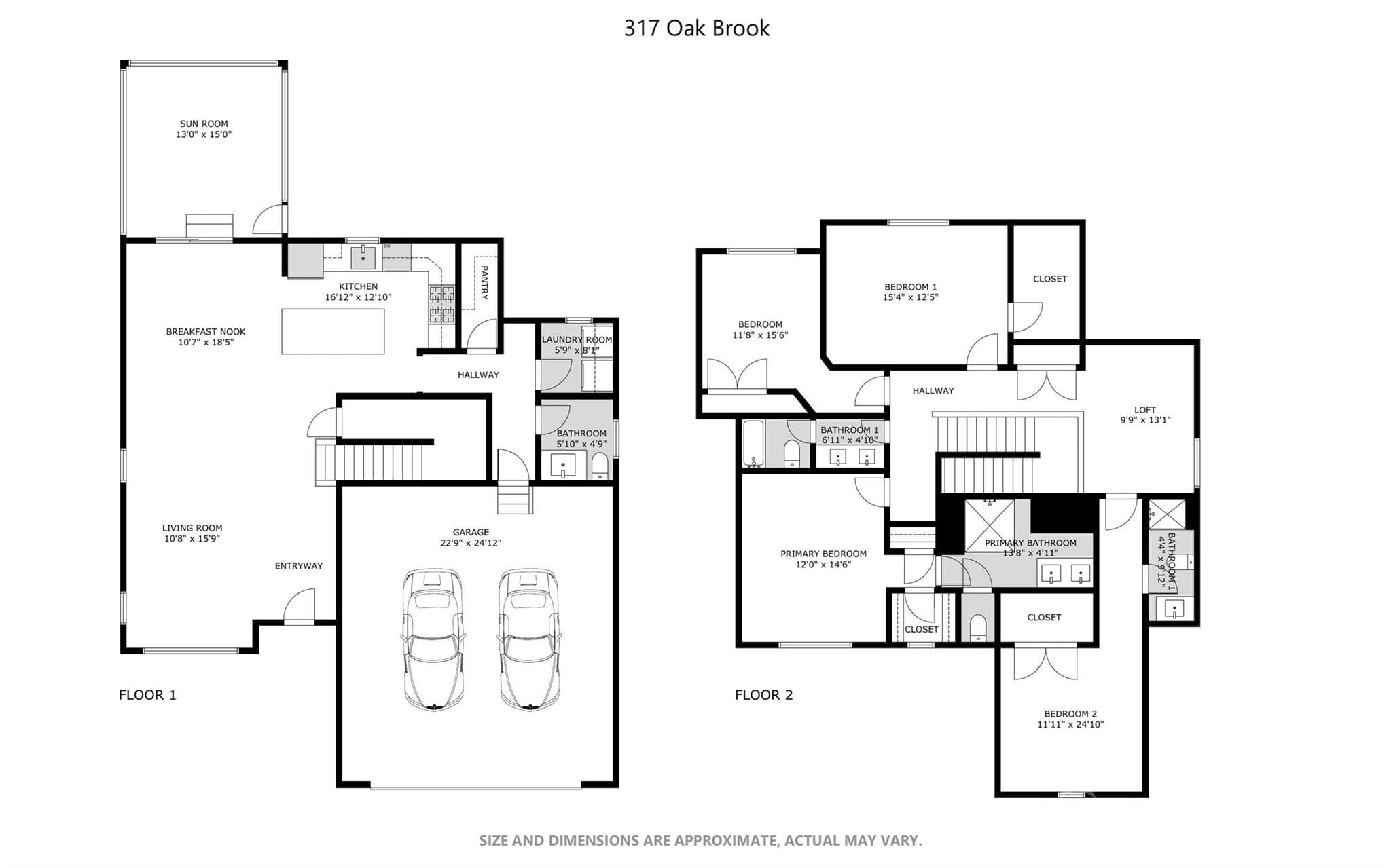 Floorplan for 317 Oak Brook Drive. Look for the 3D tour to experience the flow of the layout. - 317 Oak Brook Drive, Salisbury