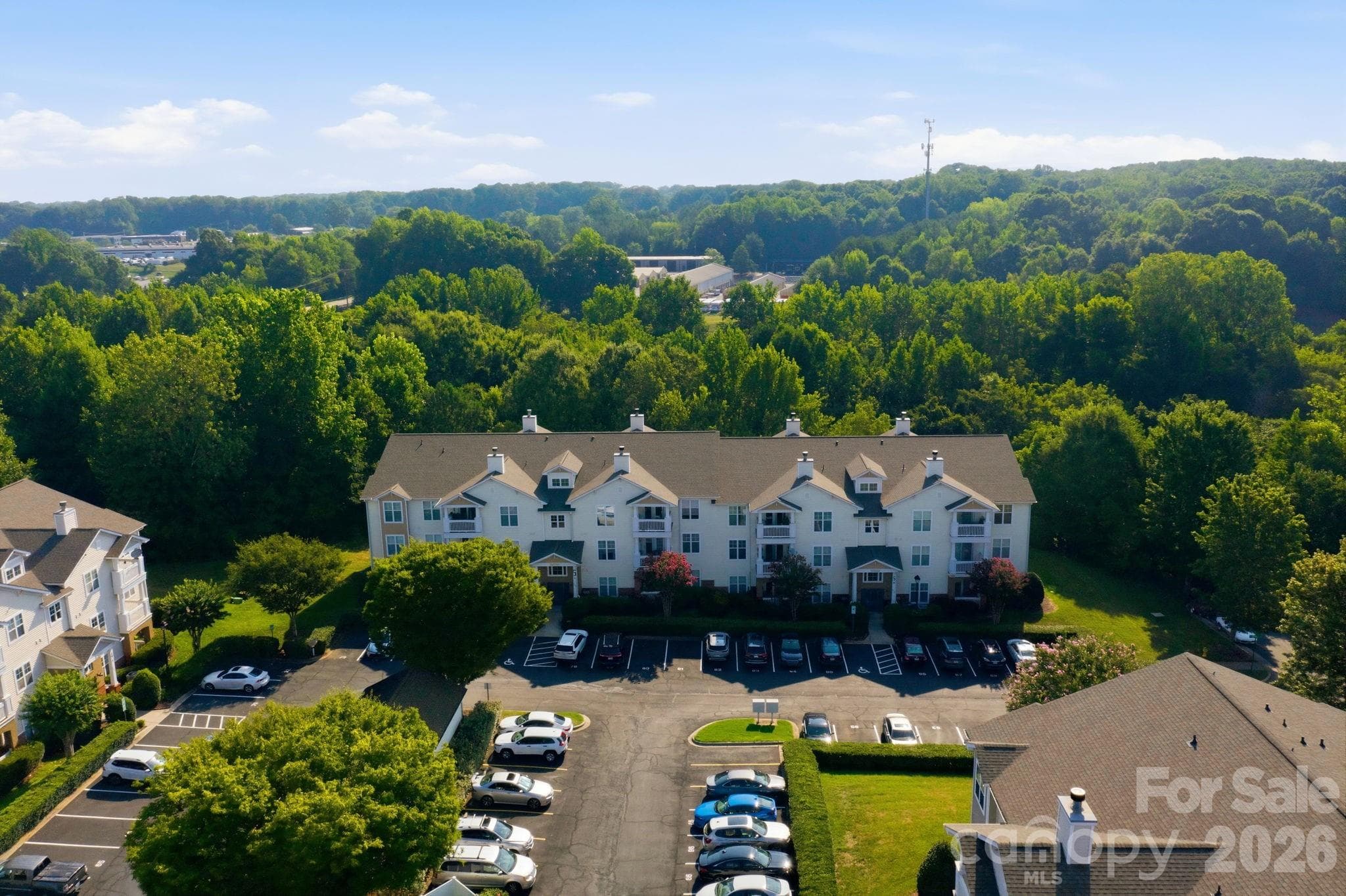 Aerial of Front of Building. Unit Location is in the Right Rear - 17257 Doe Valley Court, Cornelius