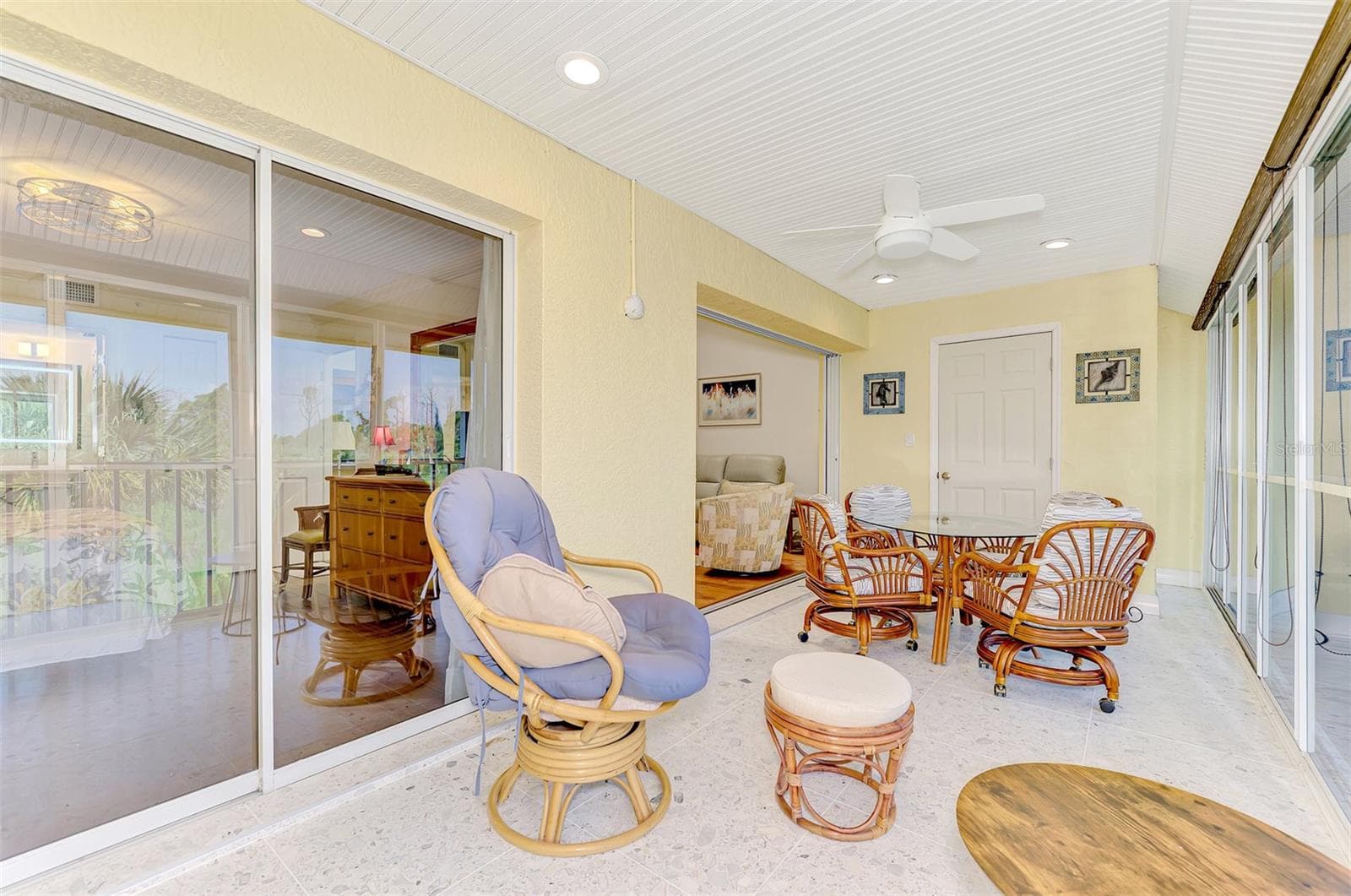 Lanai with Authentic Terrazzo Tile - 6610 GASPARILLA PINES BLVD #202, ENGLEWOOD