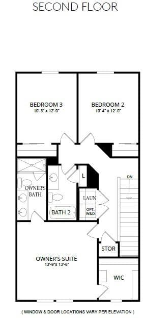 2nd Floor Rendering - 12116 Oak Street, Charlotte