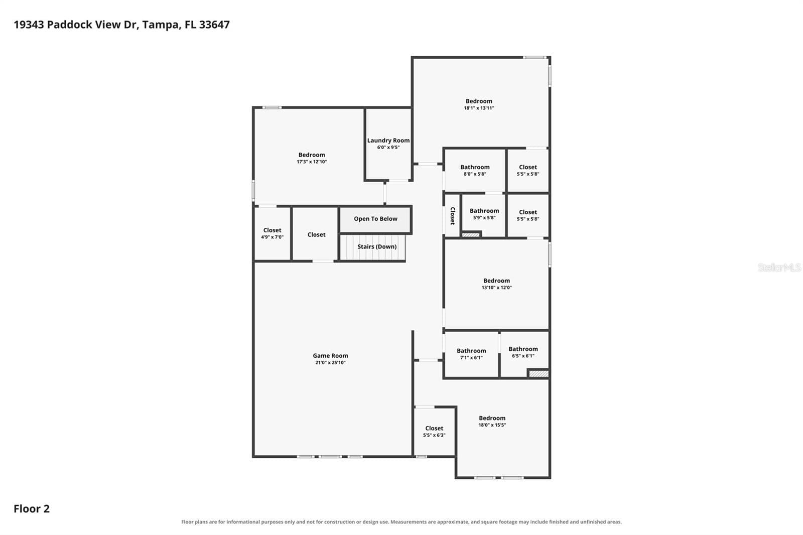 Floor plan - Floor 2 - 19343 PADDOCK VIEW DR, TAMPA