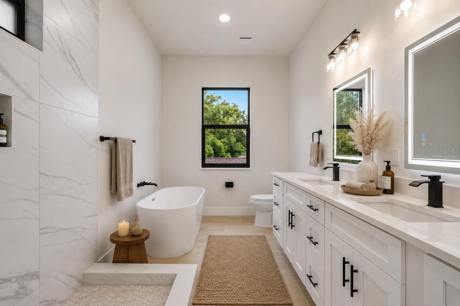 Primary Bathroom Virtually Staged - 7106 N 10TH ST, TAMPA