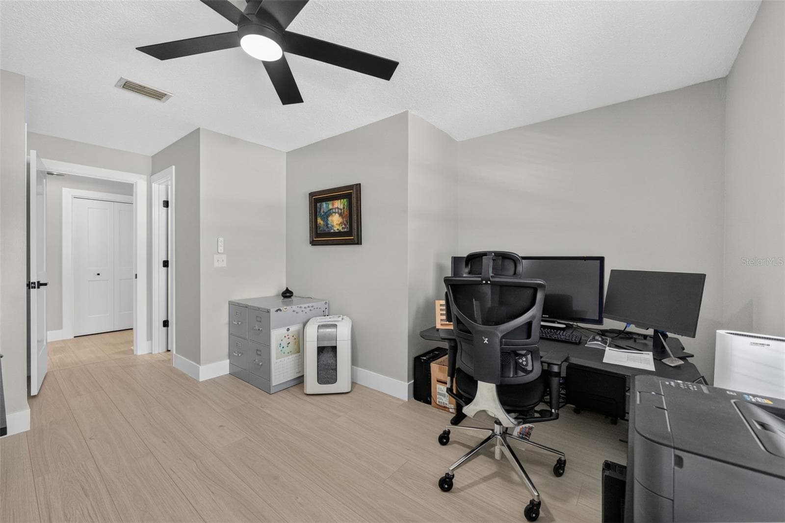 Bedroom 2 with new ceiling fan - 2936 68TH AVE S, ST PETERSBURG
