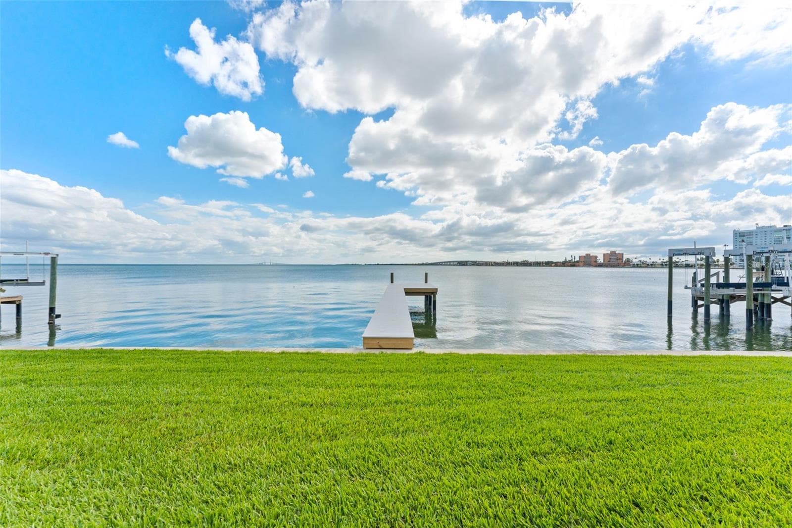 Backyard looking out towards the amazing Skyway Bridge views - 2936 68TH AVE S, ST PETERSBURG