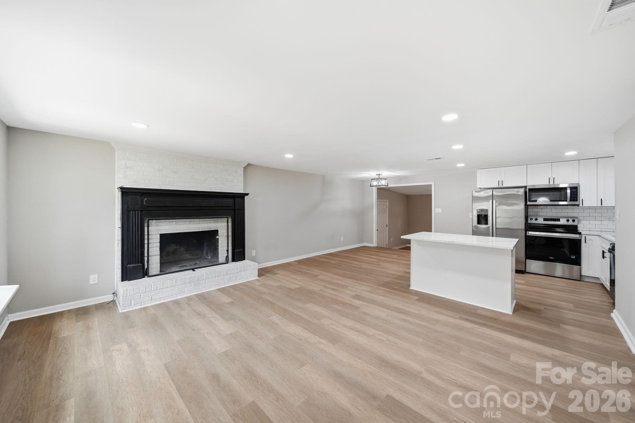 Living Room/ Kitchen - 8114 Holly Hill Road, Charlotte