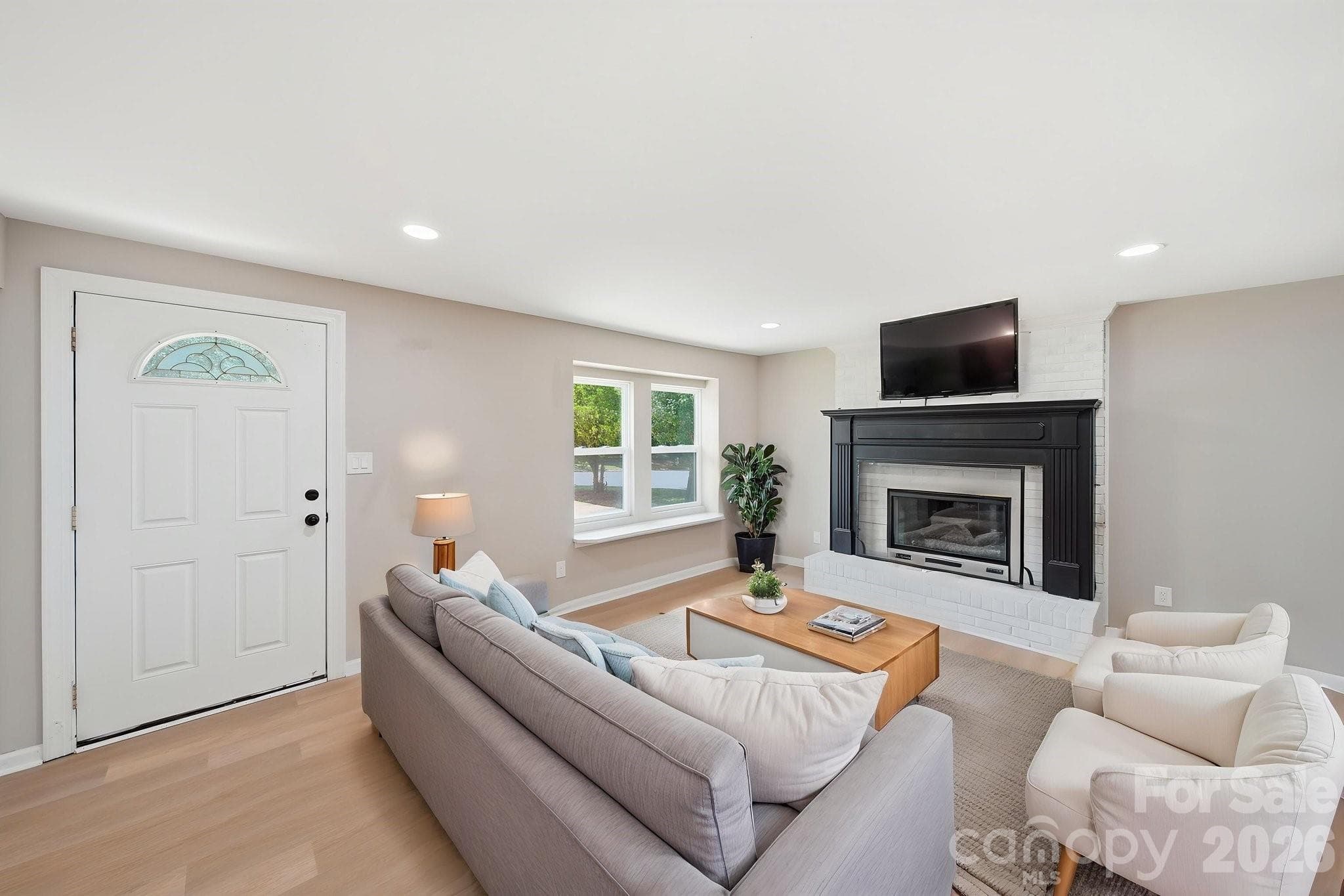 Living Room/ Front Door Virtually - 8114 Holly Hill Road, Charlotte