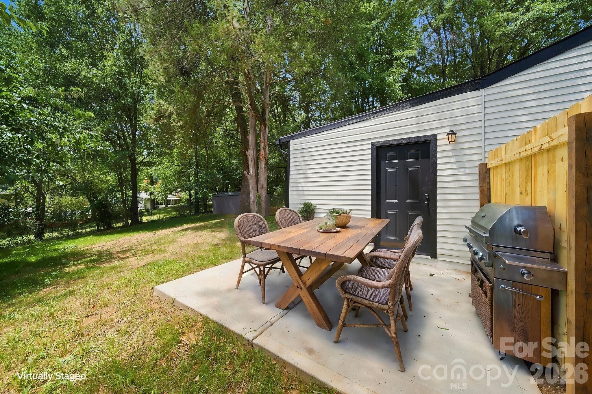 Back Patio- Virtually staged - 8114 Holly Hill Road, Charlotte