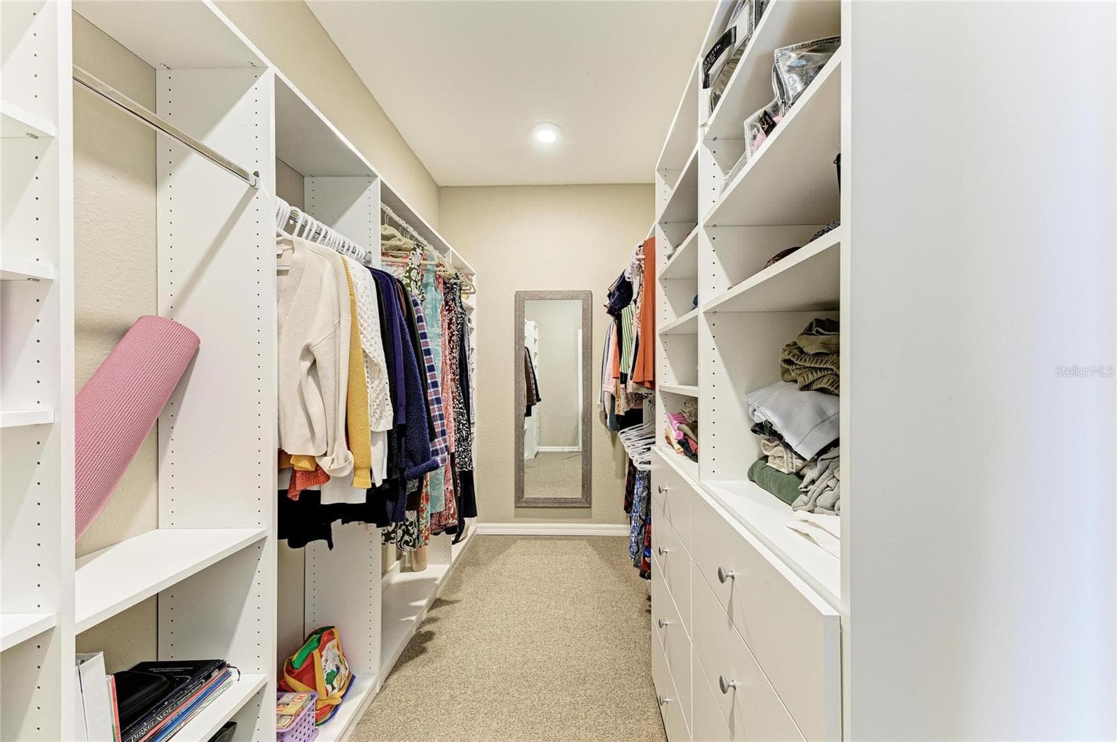 Primary closet with custom built ins - 3512 SAVANNA PALMS CT, LAKEWOOD RANCH