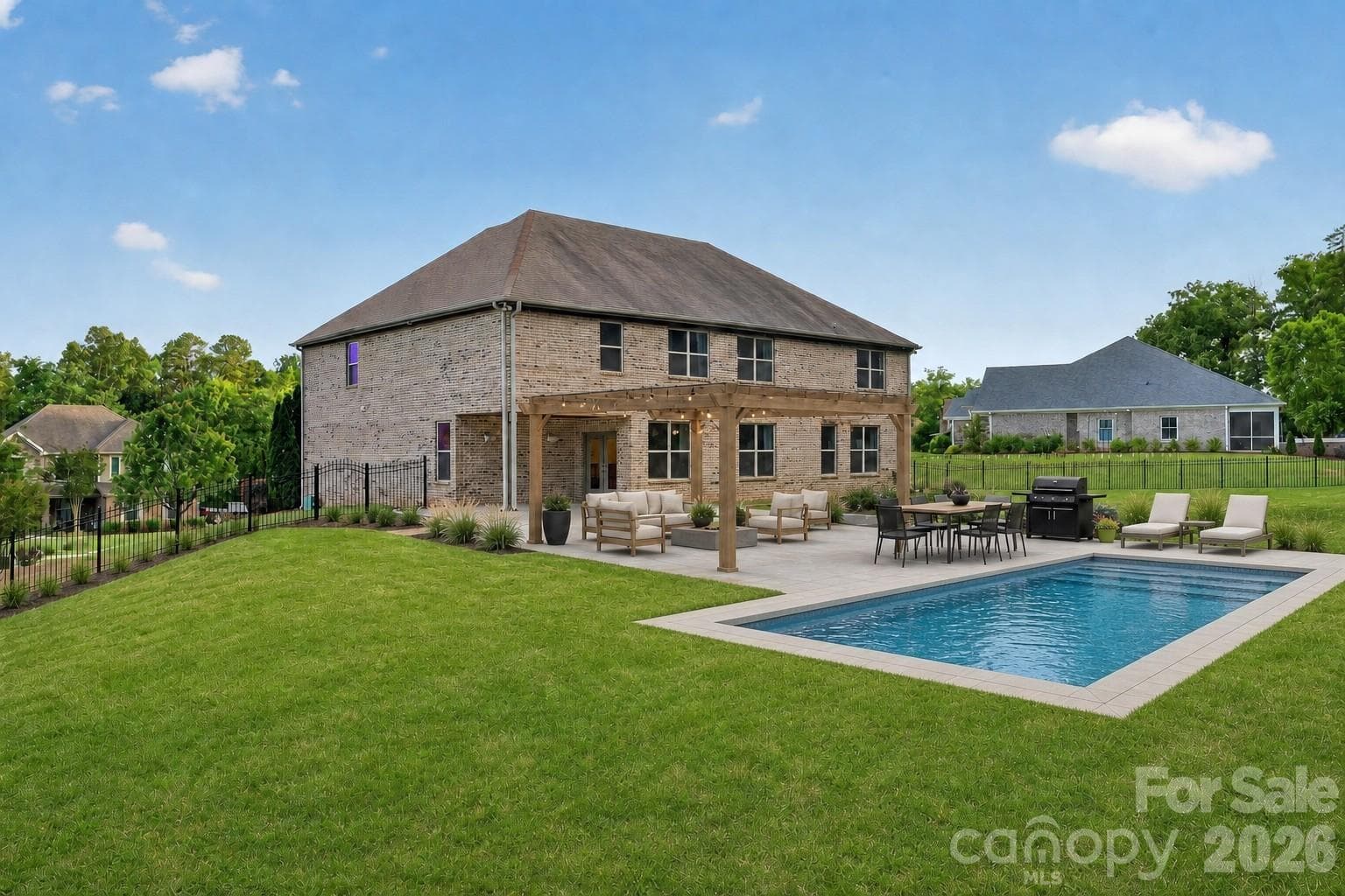 Backyard inspiration with Pergola and Pool - Waxhaw