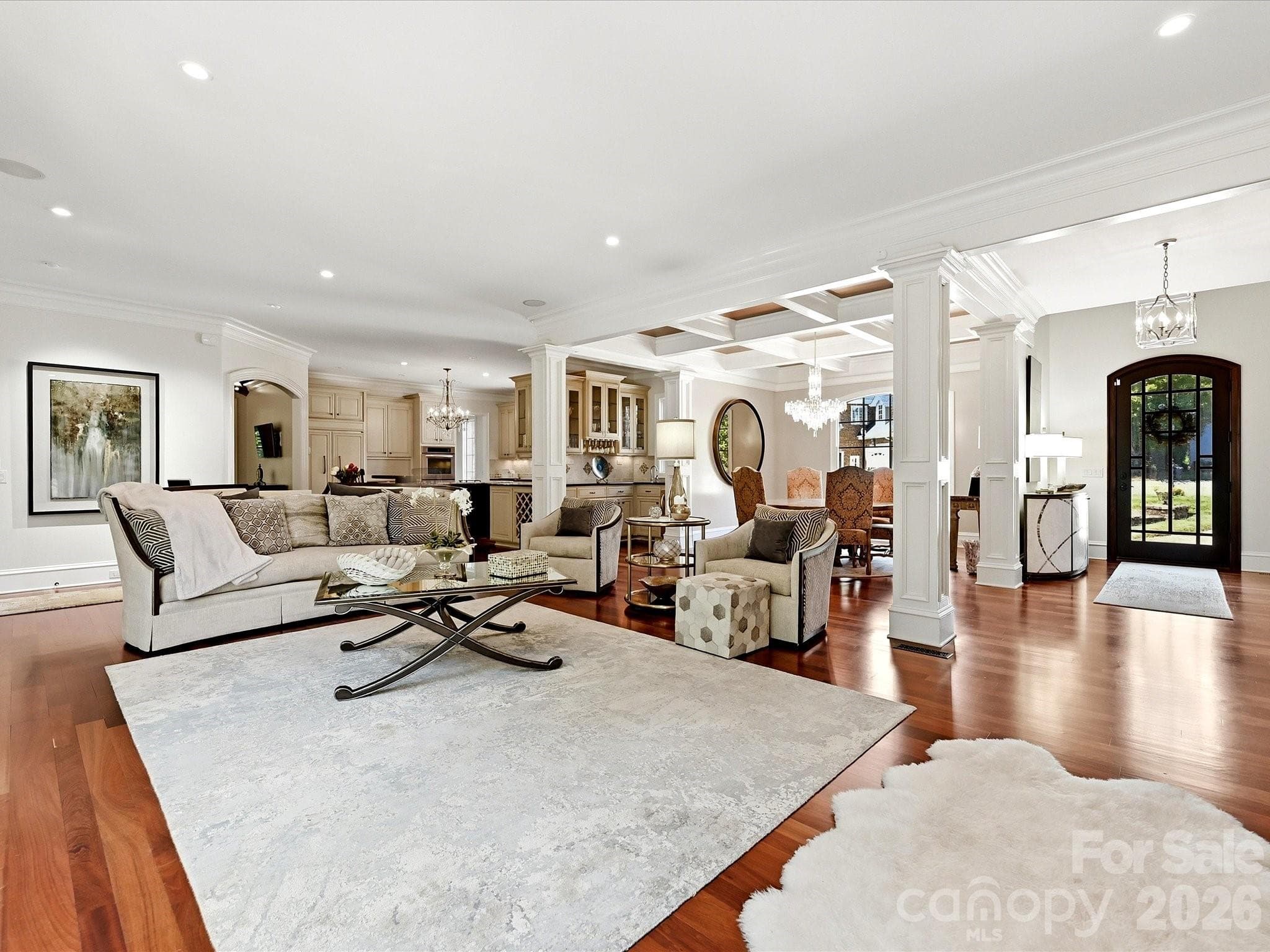 Living Room view to the Entry Hall - 2320 Brawinal Court, Monroe