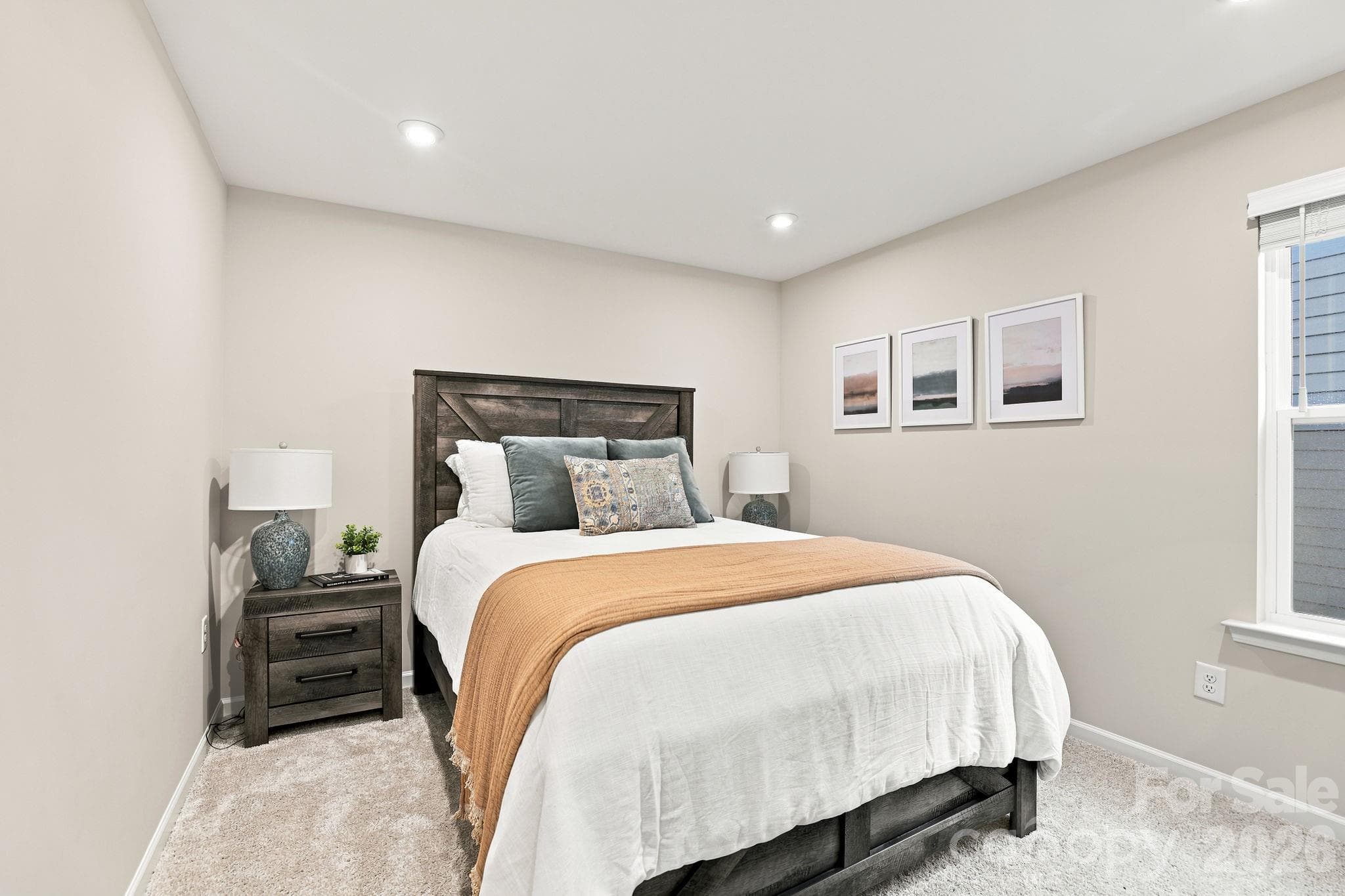 Bed 3 has recessed lighting and nice size closet - 8226 Franklin Trail Street, Mint Hill