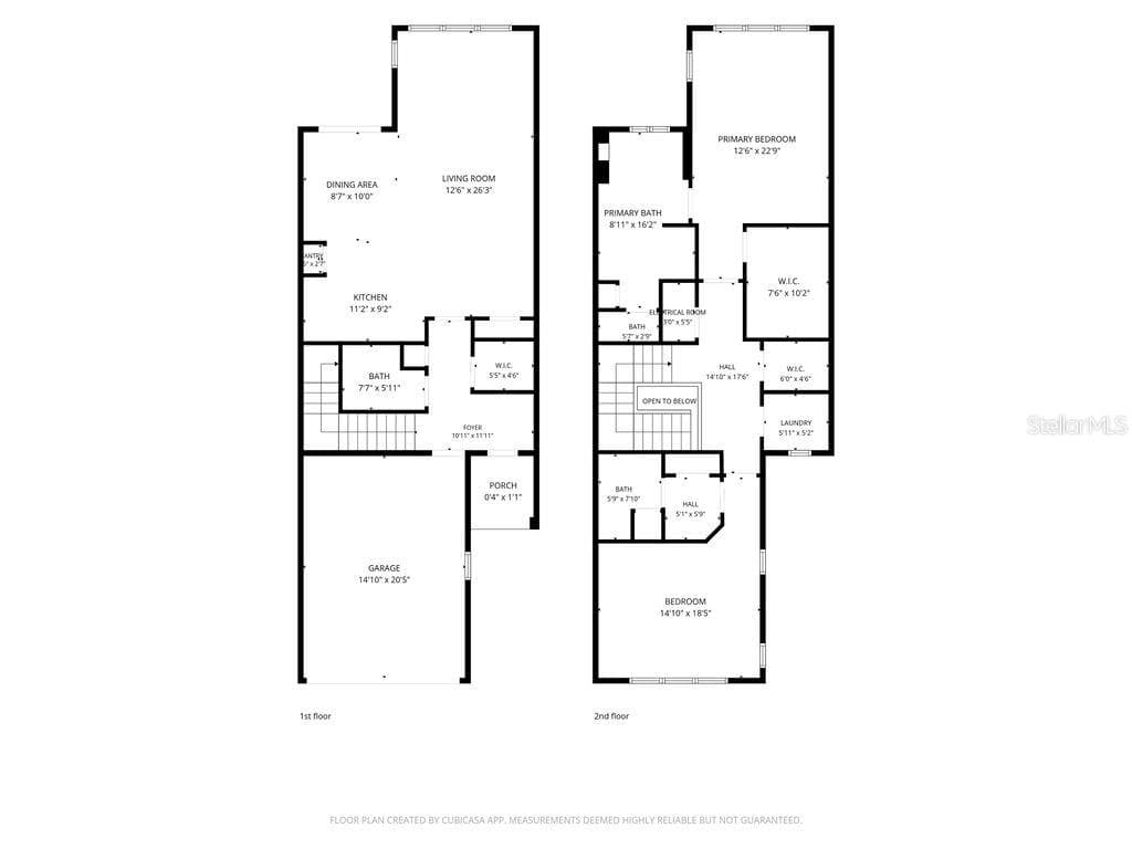 1541 CORKERY FLOOR PLAN - BOTH LEVELS - 1541 CORKERY CT #1541, WINTER SPRINGS