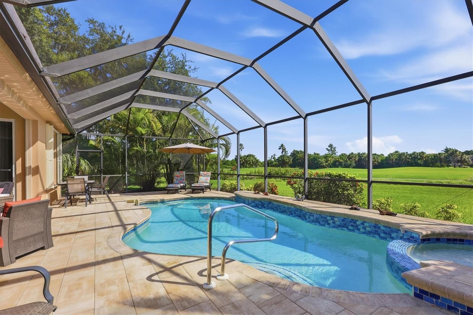 New Brick Paver lanai and pool deck - 13392 GOLF POINTE DR, PORT CHARLOTTE