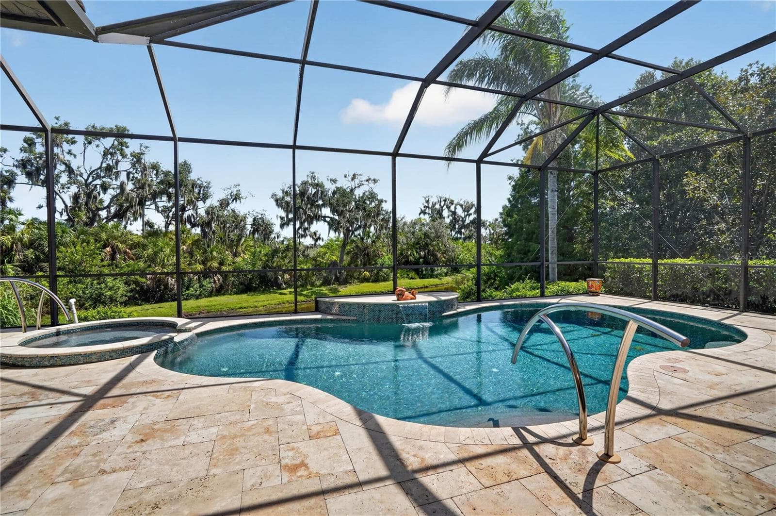 Pool: 29'6"x14'3".  Depth 3' to 5'5" - 11810 RIVER SHORES TRL, PARRISH