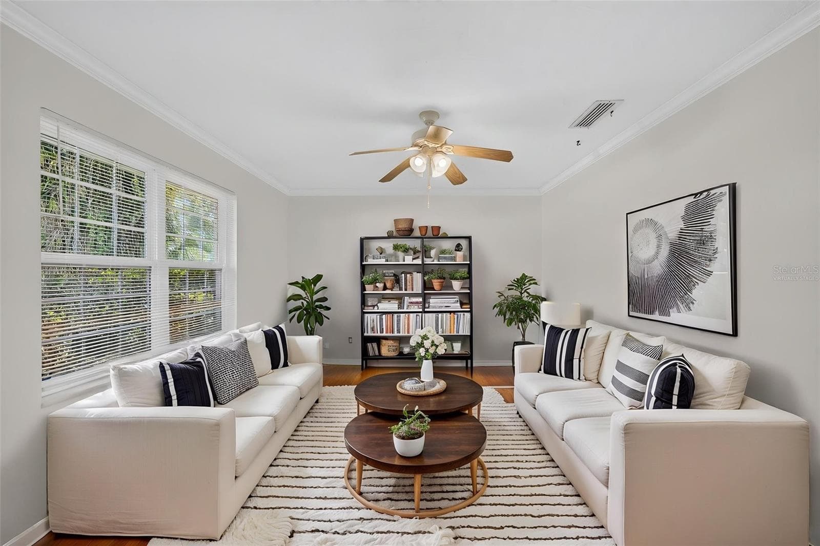 Virtually staged living room - 2051 DYAN WAY, MAITLAND