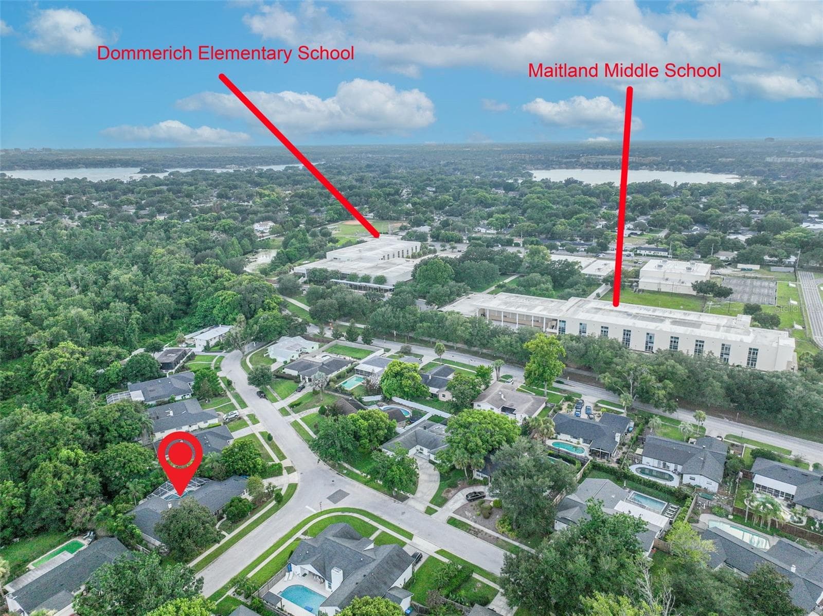 Drone view - short walk to schools - 2051 DYAN WAY, MAITLAND