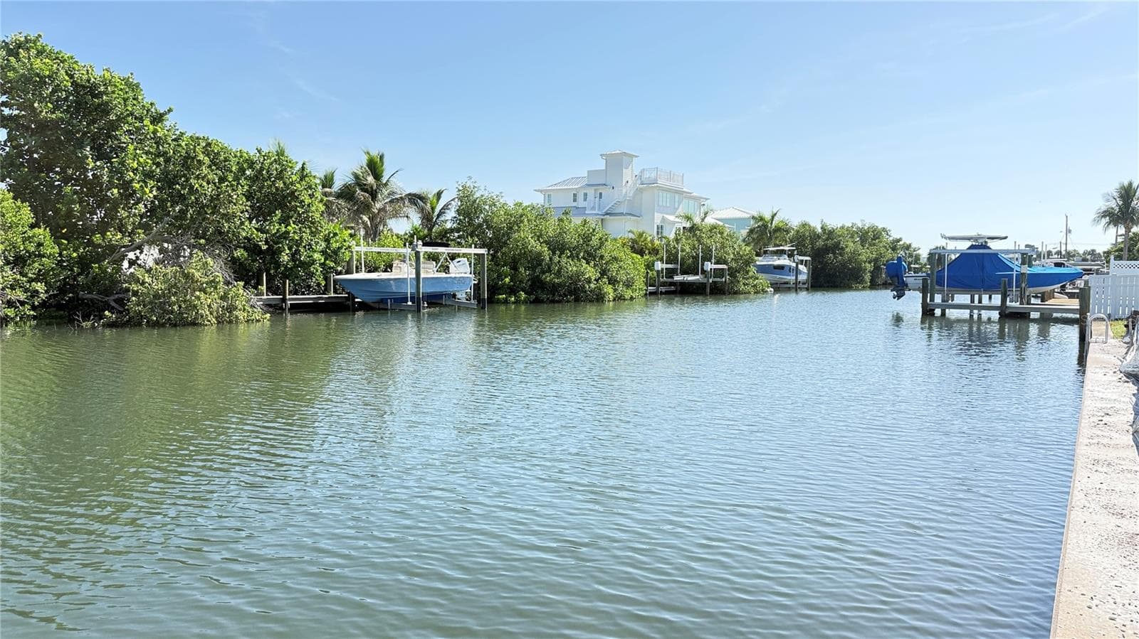 Canal looking to the East and the direction to open water - 420 63RD ST #420A, HOLMES BEACH