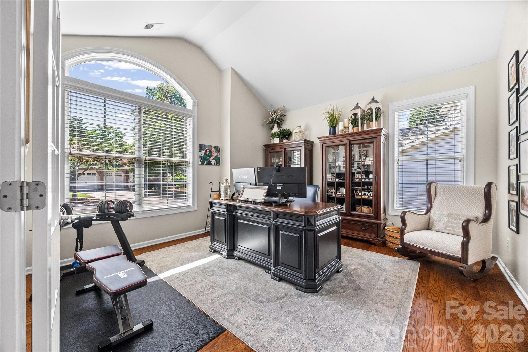 Dedicated Home Office/Flex Space with double French doors. - 8621 Sequoia Grove Lane, Charlotte