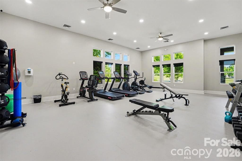 New, dedicated gym space. - 8621 Sequoia Grove Lane, Charlotte