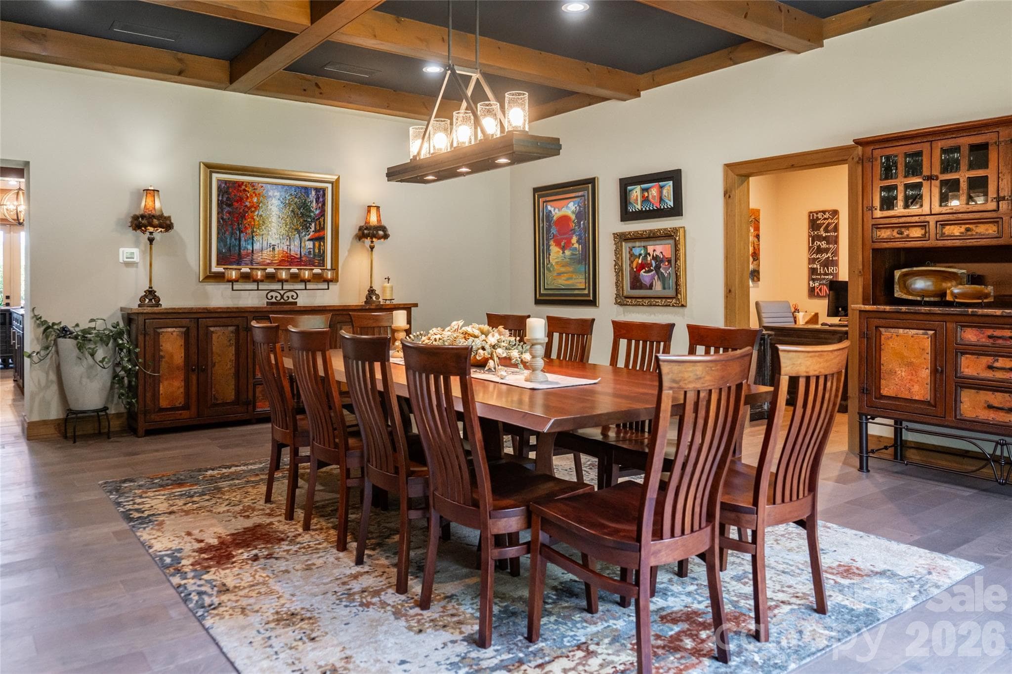 Dining Room with doorway to office. - 660 Pleasant Grove Road, Hendersonville