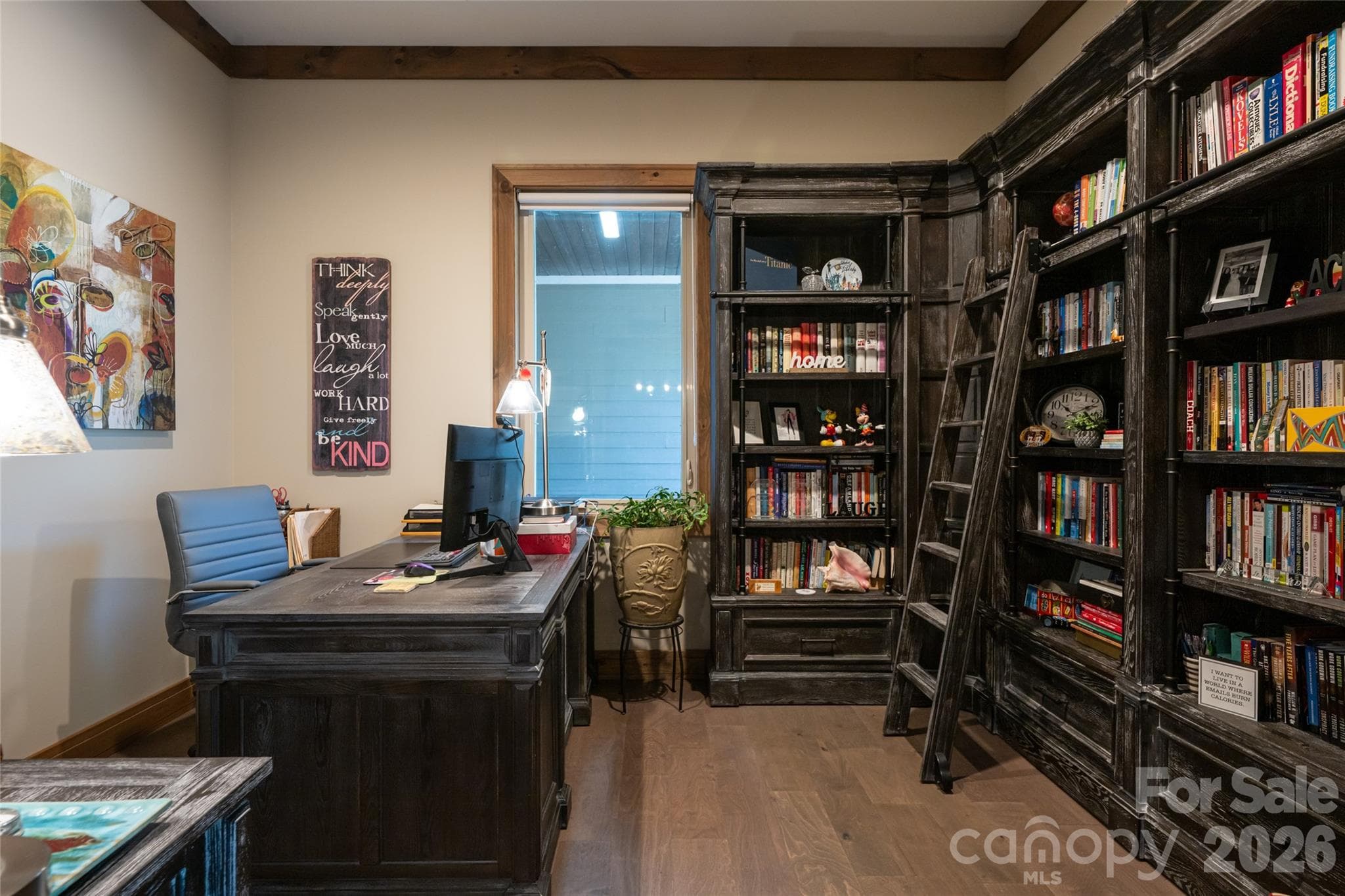 Currently serving as a bright home office, this versatile space can easily be adapted to fit your needs. - 660 Pleasant Grove Road, Hendersonville