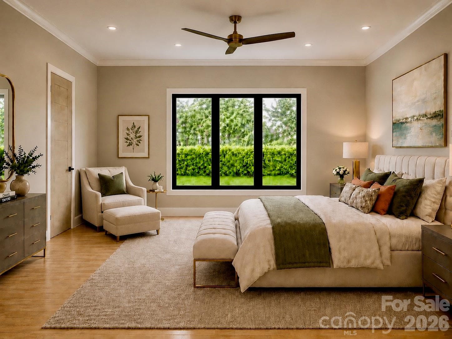 Relaxing Primary Bedroom in the back corner of the home. - 1226 Royal Prince Court, Charlotte
