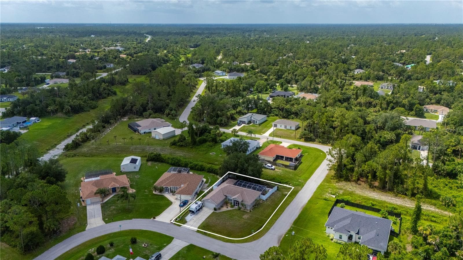Aerial view. Looking southward. - 5615 MOJAVE AVE, NORTH PORT