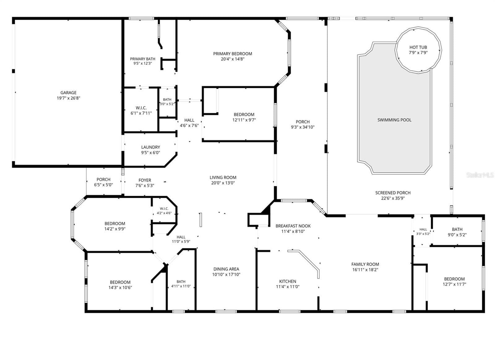 Bedroom, Family Room, Living Room, Kitchen, Kitchenette, Dining Room, 3 Full Baths, 3 Car Garage - 5517 GREYSTONE DR, SPRING HILL