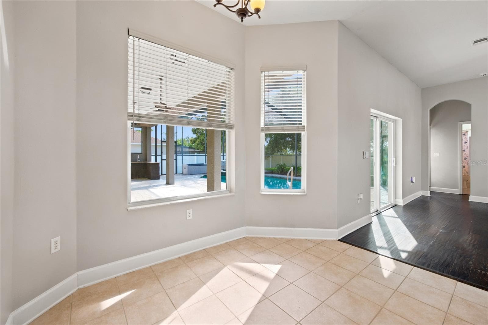 Kitchenette Area overlooks Pool - 5517 GREYSTONE DR, SPRING HILL