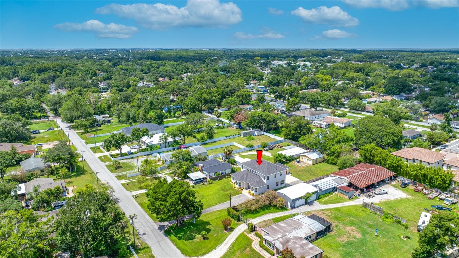 Aerial View - 13030 DELWOOD RD, TAMPA