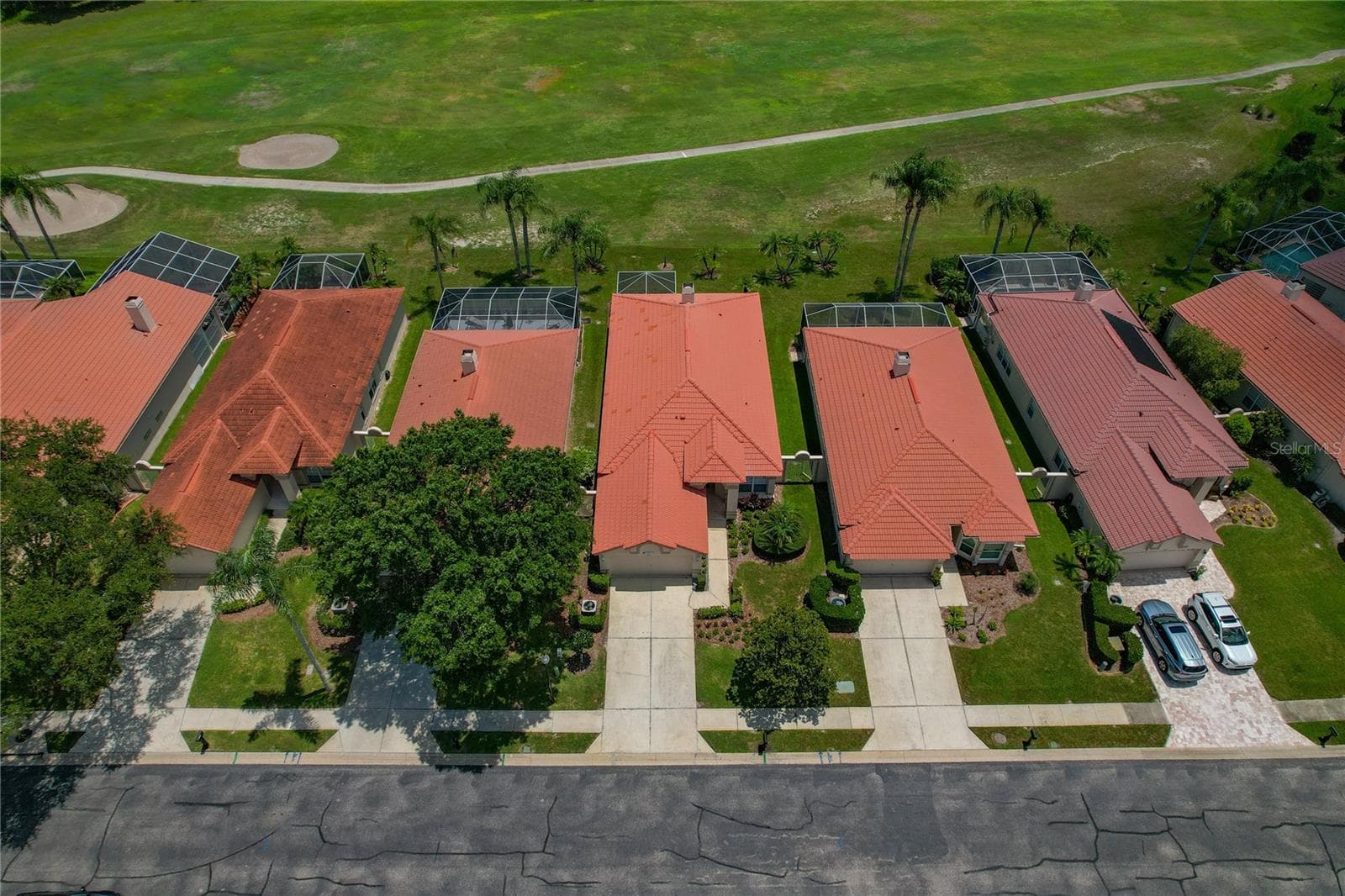 Aerial View of Home / Golf Course - 1063 DARTFORD DR, TARPON SPRINGS
