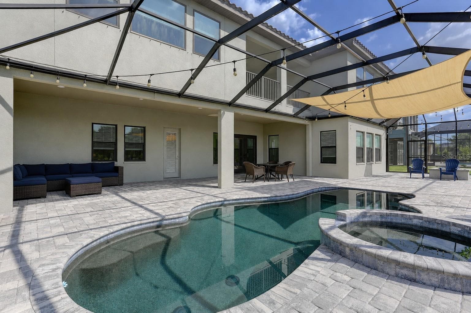 Covered Screened Lanai with Pavers - 18014 WOODLAND VIEW DR, LUTZ