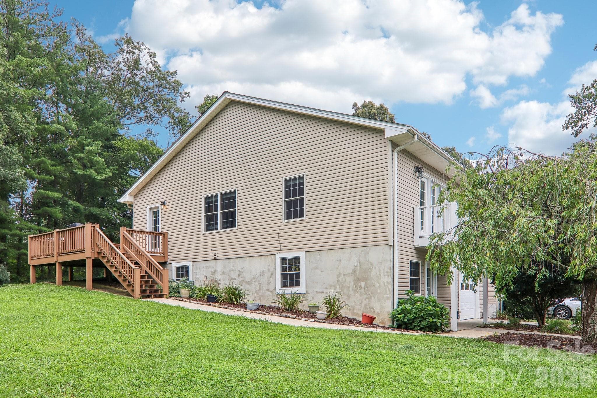 Sideview with deck - 3311 Sandy Drive, Hendersonville