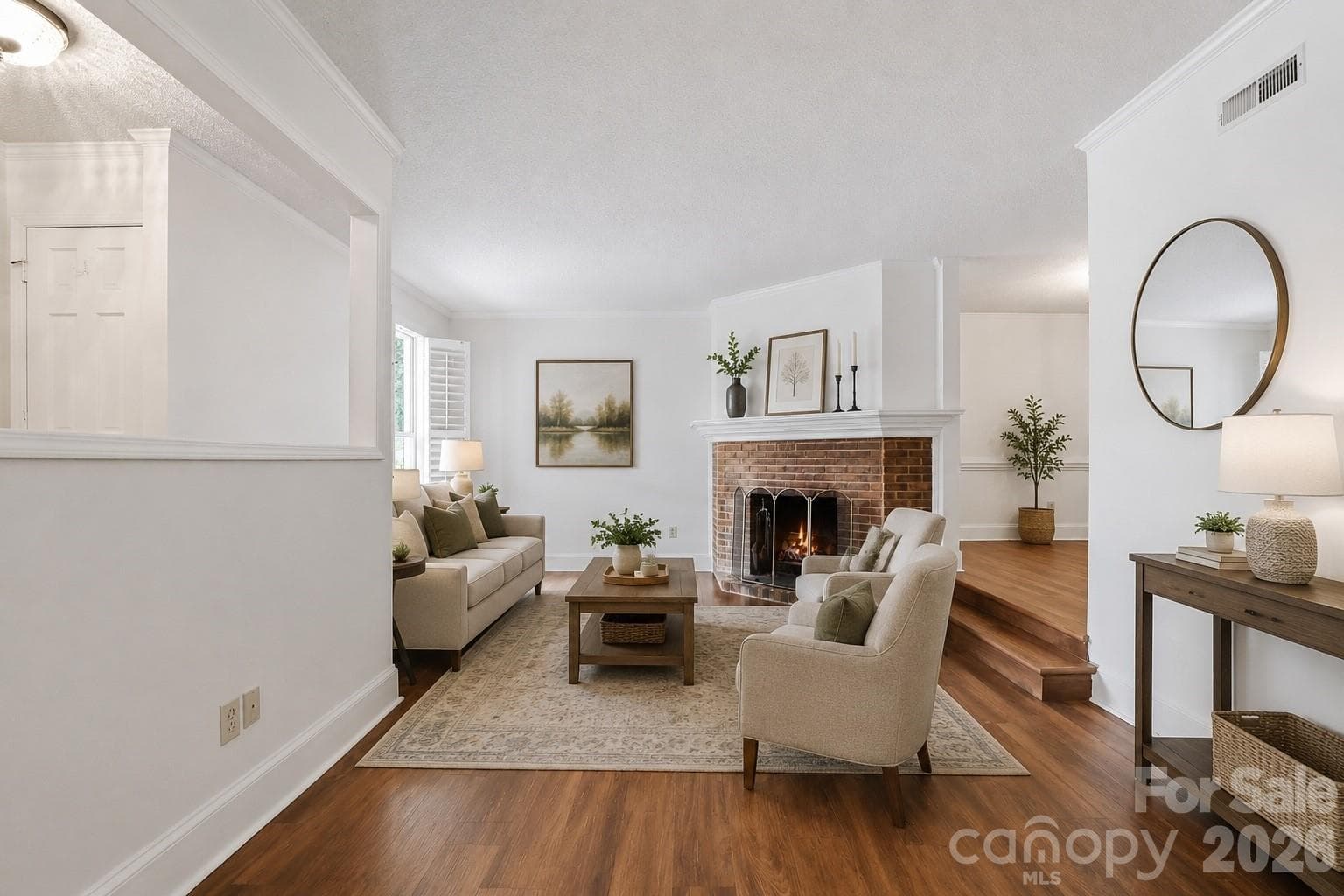 Virtually staged - Living room - 2500 Round Table Road, Monroe