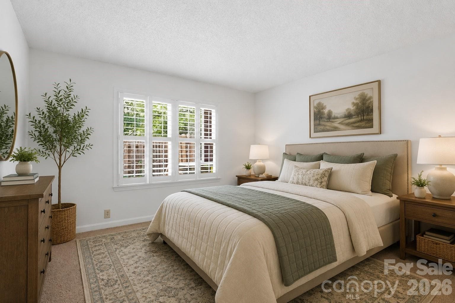 Virtually staged - First floor primary bedroom with ensuite bath - 2500 Round Table Road, Monroe