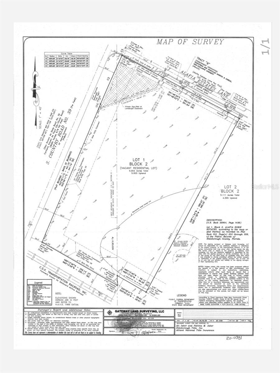 lot survey - 103 ALAFIA ESTATES LN, PLANT CITY