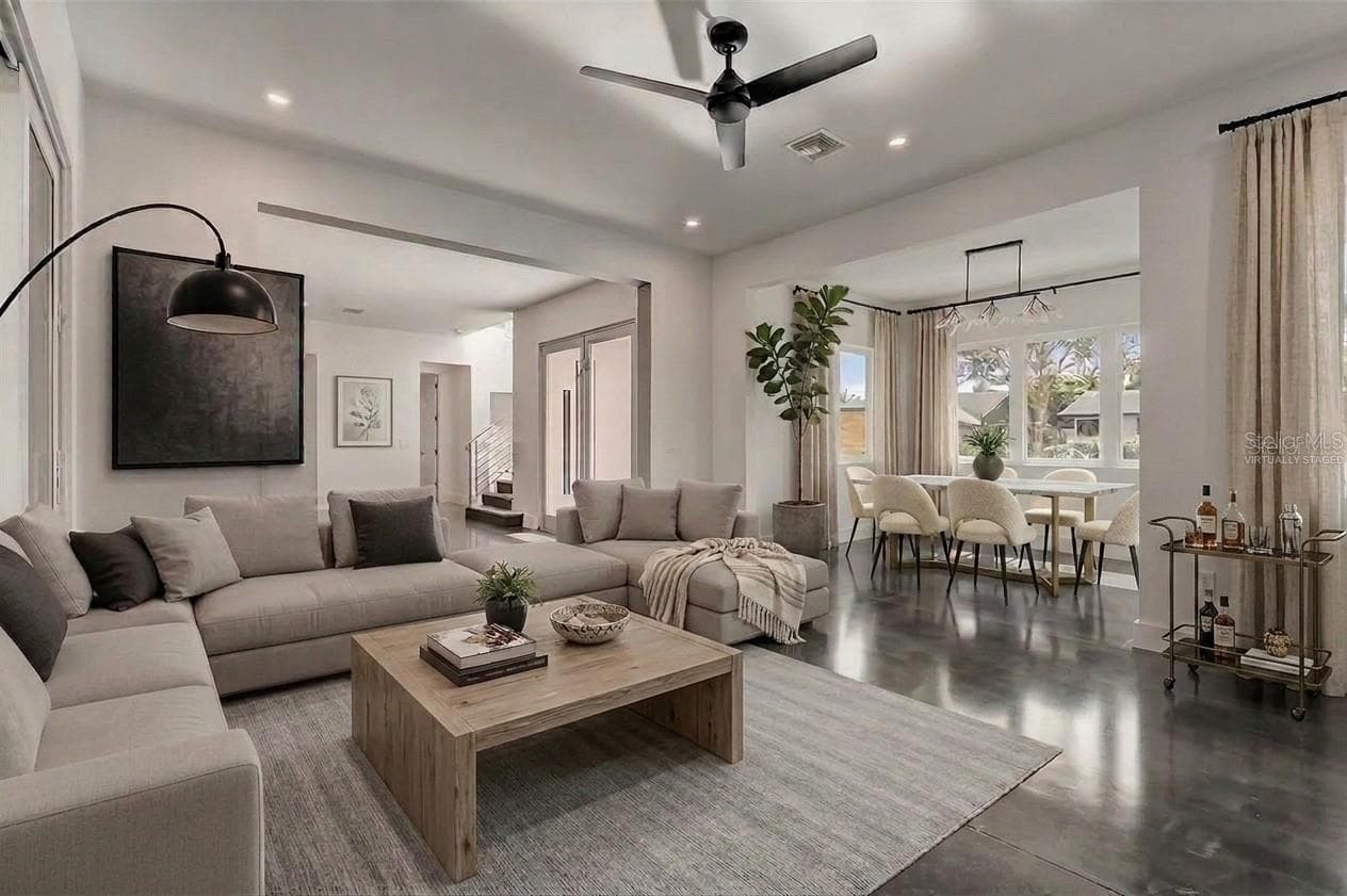 Great Room Virtually Staged - 641 NORTHWOOD CIRCLE, WINTER PARK