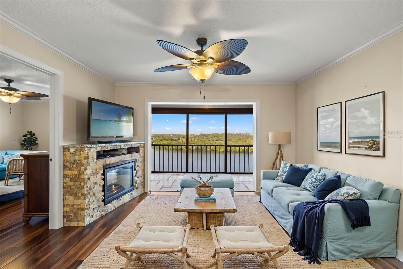VIRTUALLY STAGED LIVING ROOM - 8150 BRENT ST #747, PORT RICHEY
