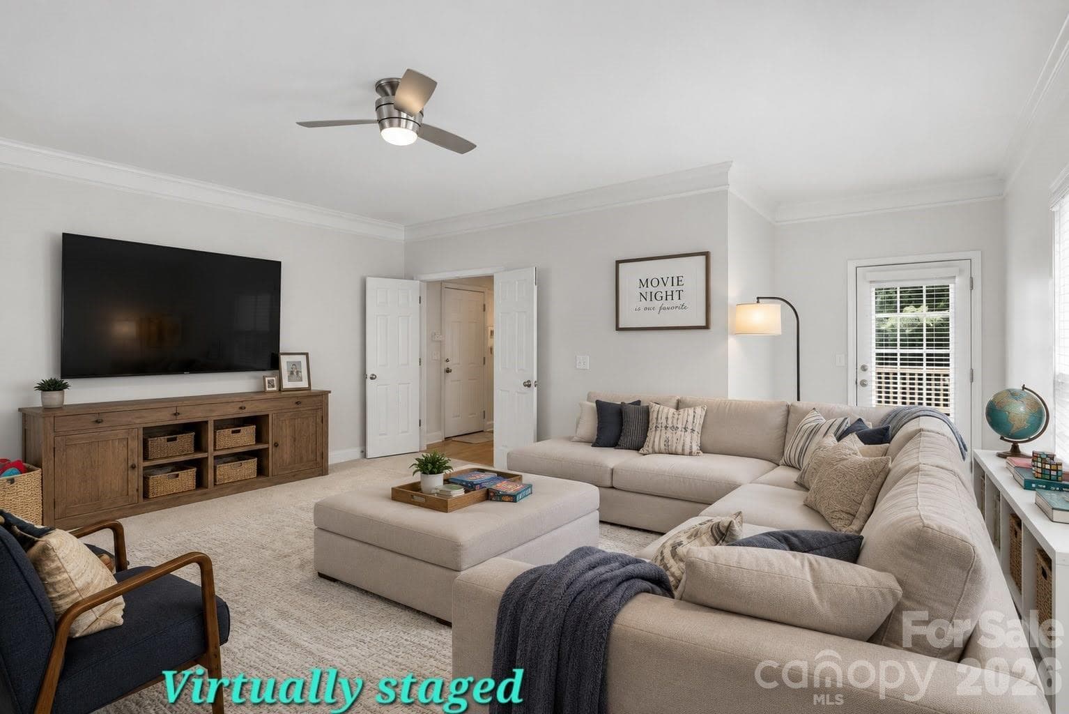 Virtually Staged Flex/Media room - 6055 Latta Springs Circle, Huntersville
